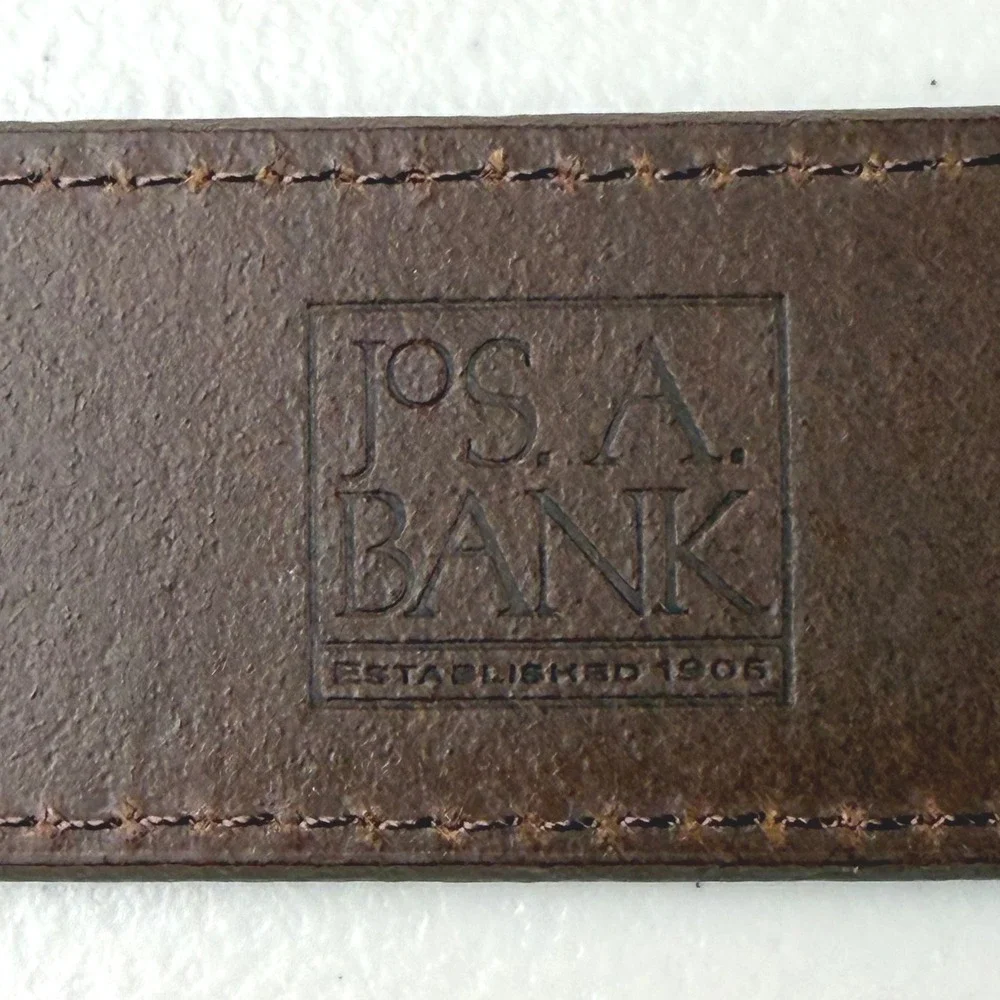 Jos A Bank Mens Brown Leather Nautical Signal Flag Belt 36‎ 1114-412
